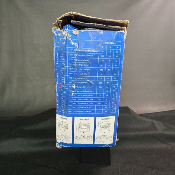 Tecoom Hard Shell Zipper Design Waterproof UV-Proof Windproof Car Cover NIB - Picture 10 of 13